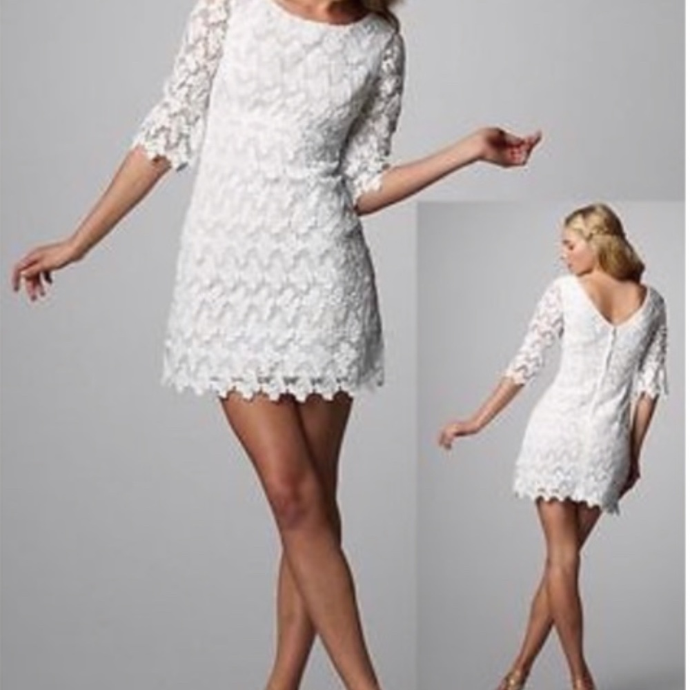 NWT Lilly Pulitzer White Butterfly Lace Dress - Picture 6 of 9